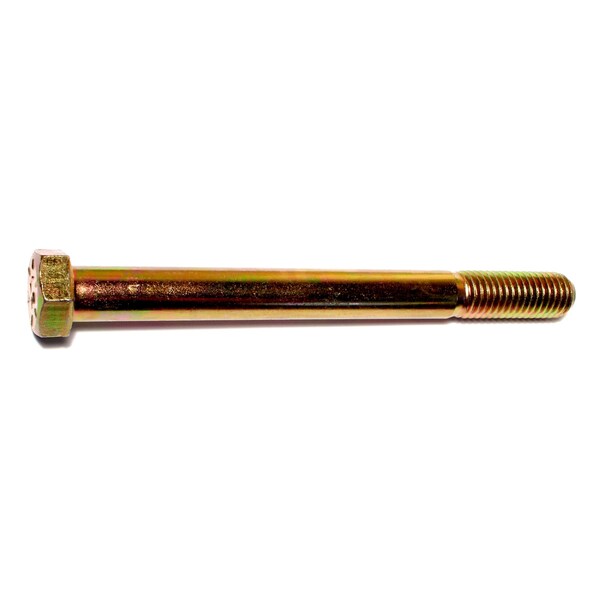 Midwest Fastener Grade 8, 9/16"-12 Hex Head Cap Screw, Zinc Yellow Steel, 6 in L, 10 PK 00744 - main